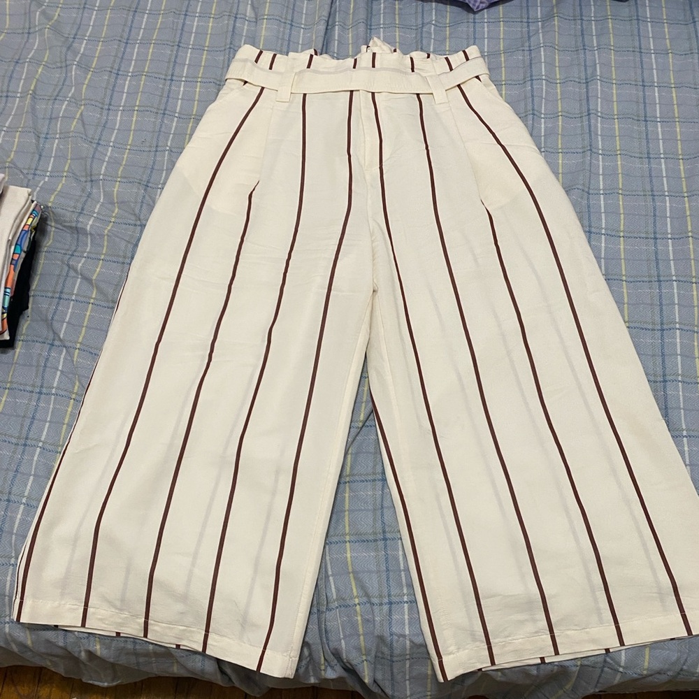 Striped Wide-Leg Pants
